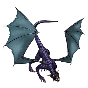 <b>Violetta</b> ist ein jugendlicher Drache. Gutes Training bereitet den jungen Drachen optimal auf seine Aufgaben in der Arena vor.