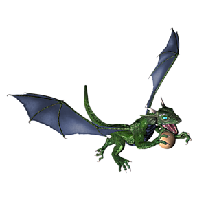 <b>Grisu-Immortalis</b> ist ein Drachenkind. Nun ist der richtige Moment, dem Kleinen Fliegen, Feuerspucken usw. beizubringen.