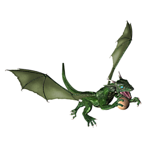 <b>Thorontur</b> ist ein Drachenkind. Nun ist der richtige Moment, dem Kleinen Fliegen, Feuerspucken usw. beizubringen.