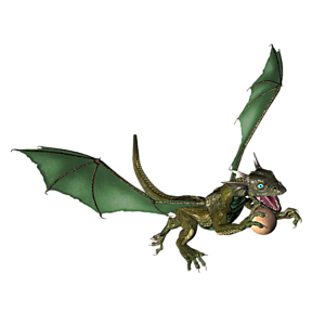 <b>Gorgo</b> ist ein Drachenkind. Nun ist der richtige Moment, dem Kleinen Fliegen, Feuerspucken usw. beizubringen.