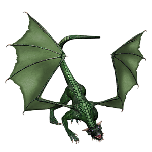 <b>Tusnelda</b> ist ein jugendlicher Drache. Gutes Training bereitet den jungen Drachen optimal auf seine Aufgaben in der Arena vor.