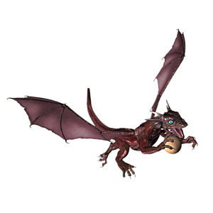<b>Dragonoza</b> ist ein Drachenkind. Nun ist der richtige Moment, dem Kleinen Fliegen, Feuerspucken usw. beizubringen.